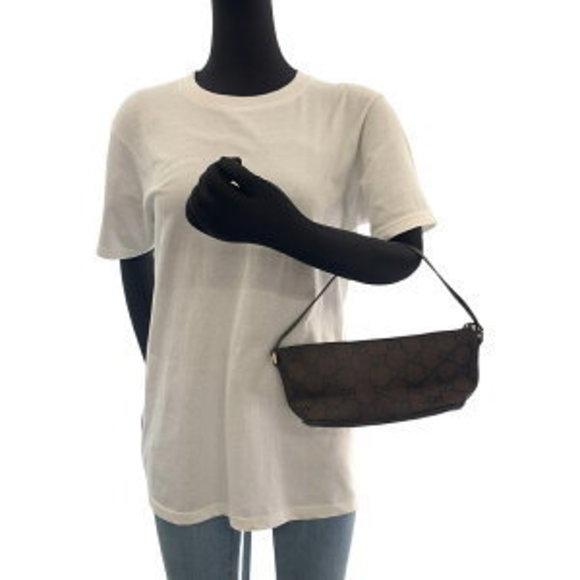 GUCCI Brown Canvas Handbag Accessory Pouch - Picture 7 of 9